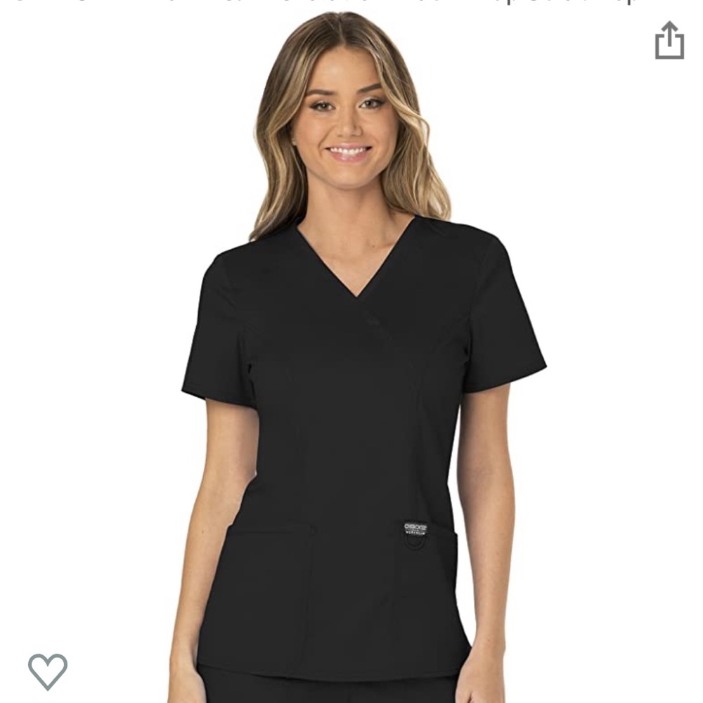 CHEROKEE Workwear Revolution Mock Wrap Scrub Top